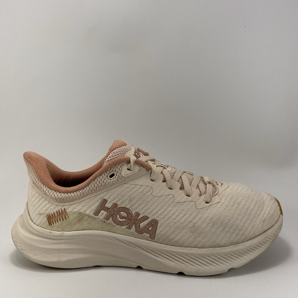 Hoka One One Solimar Running Shoes Womens Size 9 B Vanilla Sandstone Cream